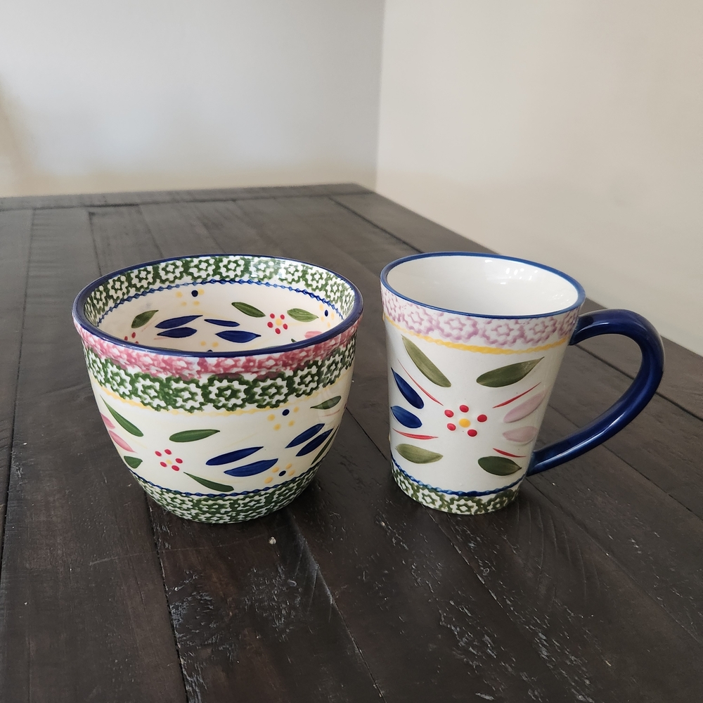 Temp-Tations Old World Confetti Bowl and Mug Set